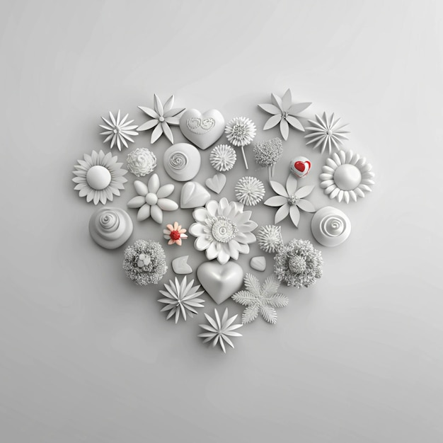 Photo heartfelt elegance the ultimate collection of luxurious valentines day floral heart designs