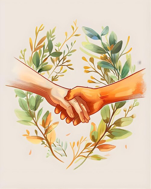 A Heartfelt Handshake Between Friends Wallpaper