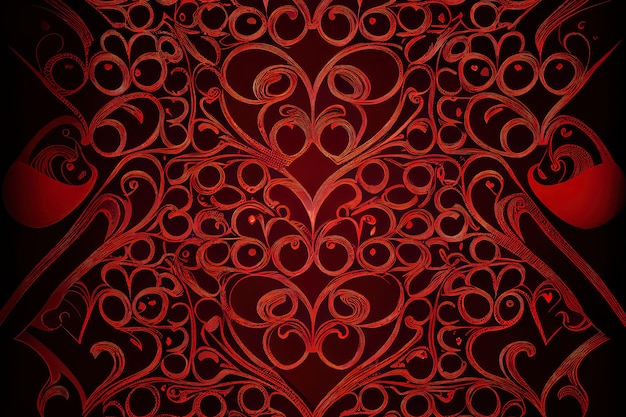 Hearts pattern