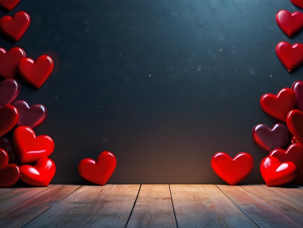 hearts romantic background