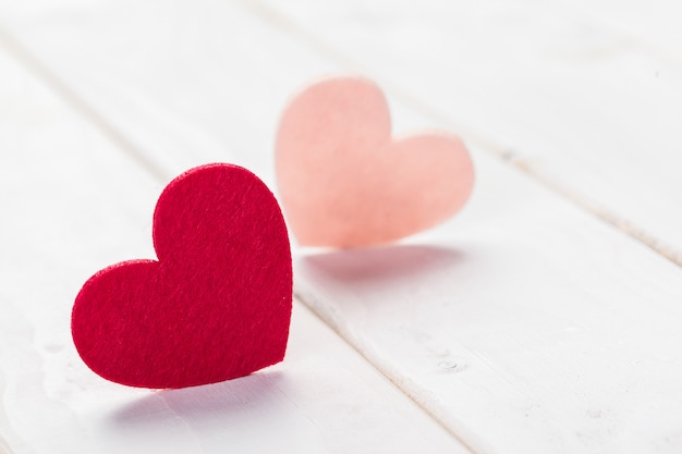 hearts on wood, Happy valentines day 