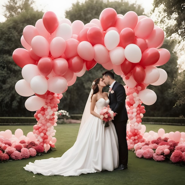 HeartShaped Balloon Garden Valentines Day