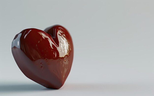 heartshaped chocolate candy on the white background professional food photo ai generated