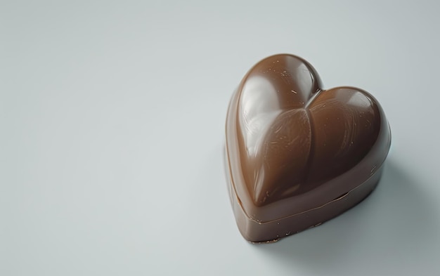 heartshaped chocolate candy on the white background professional food photo ai generated