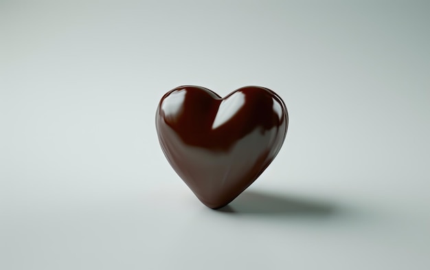 heartshaped chocolate candy on the white background professional food photo ai generated