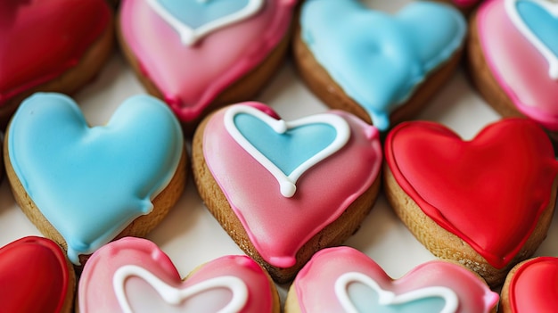 Photo heartshaped cookies for valentines day