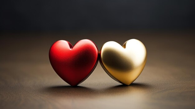 HeartShaped Objects on Table