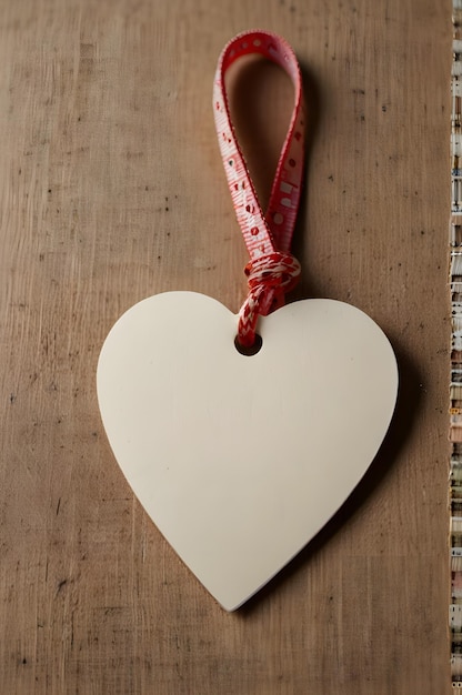 Photo heartshaped plain tag for mockups