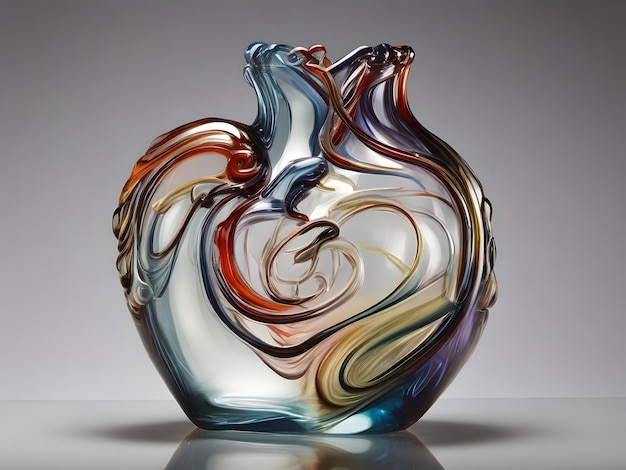 Heartshaped vase the essence of love in its delicate curves and radiant translucence