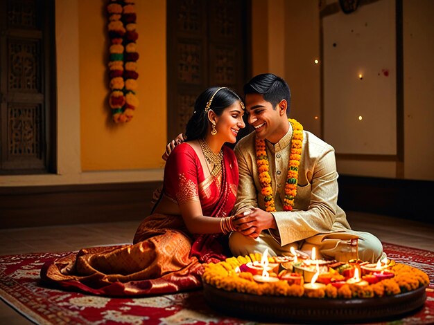 Photo heartwarming bhai dooj celebration sister applying tikka to brother