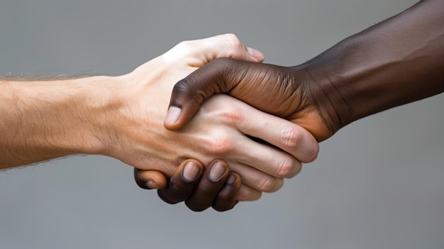 A heartwarming image capturing the unity and diversity of human connection through a handshake