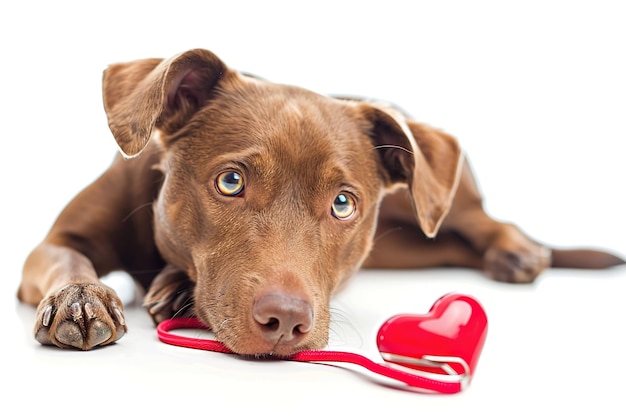 Photo heartworm isolated in transparent background