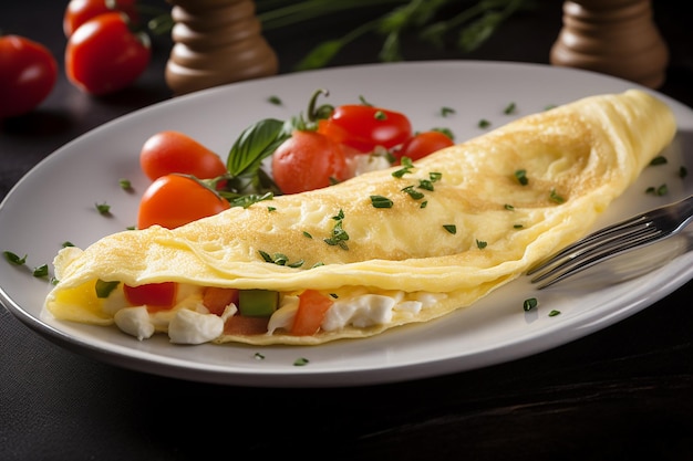 Hearty Egg White Omelette High Protein Low Fat Recipe generative AI