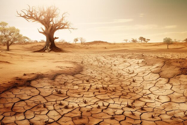 Heatwaves Over Arid Landscapes Natural environmental global warming earth image