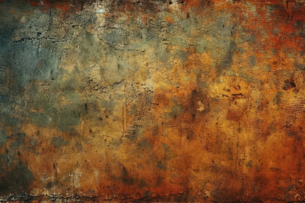 Heavily painted rusted metal surface with texture