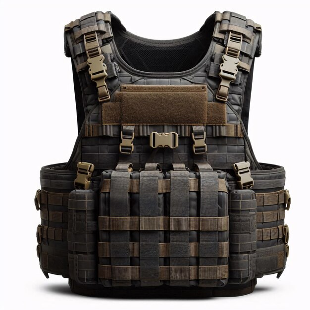 Photo heavy duty tactical vest with durable straps and padding