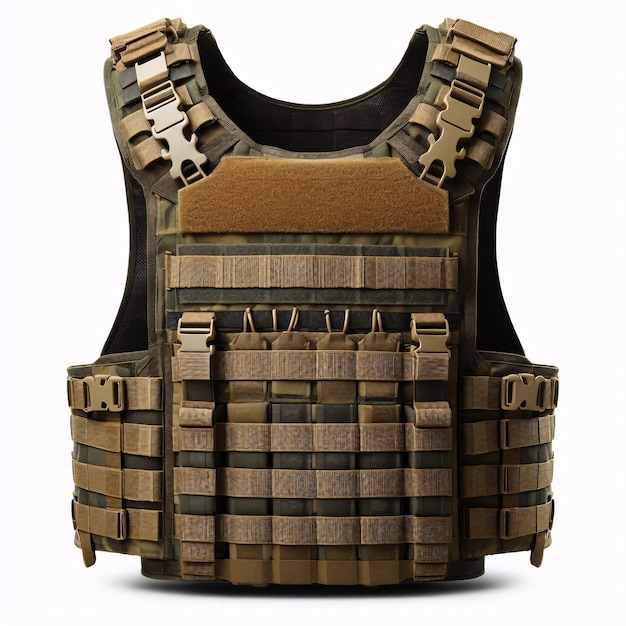 Photo heavy duty tactical vest with durable straps and padding