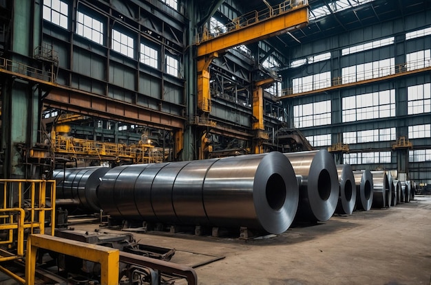 Photo heavy industry steel production factory