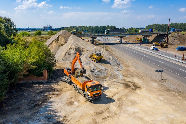 Heavy machinery on a construction site