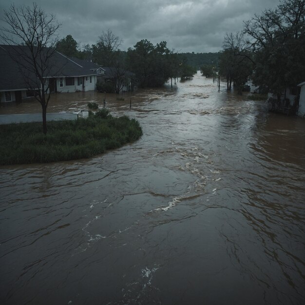 Photo heavy rains lead to severe flooding in city streets leaving infrastructure and homes underwater