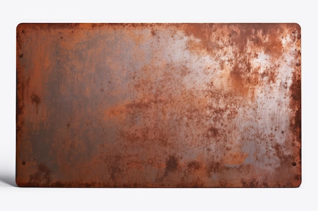 Heavy Rust on Steel Isolated On White Background