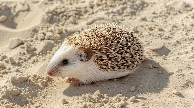 Hedgehog on a Sandy Beach