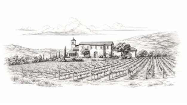 Heirloom Vineyards A Meticulously Detailed Sketch Of Green Architecture In Wine Country Italy