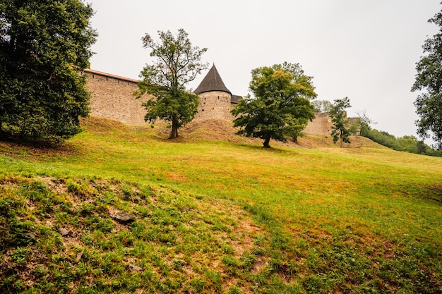 Helfstyn castle a fortifications of gothic castle Touristic destination Central Moravia Czechia Ancient fort and stronghold monument