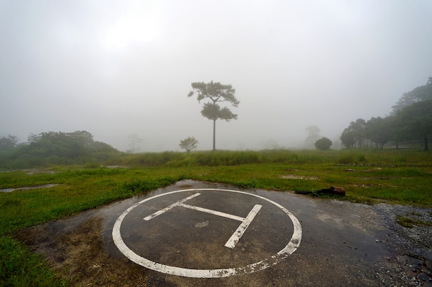 Helipad Landing helicopter