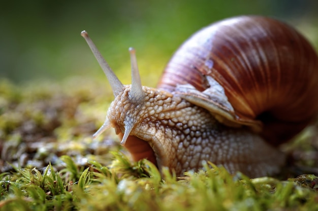 Helix pomatia also Roman snail, Burgundy snail, edible snail or escargot, is a species of large, edible, air-breathing land snail, a terrestrial pulmonate gastropod mollusk in the family Helicidae.