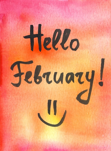 Hello february card