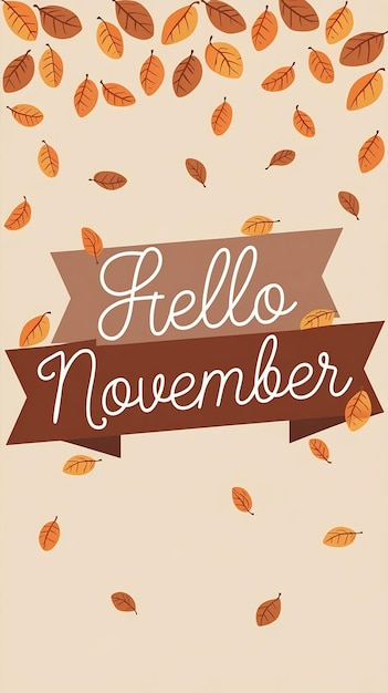 Photo hello november banner design