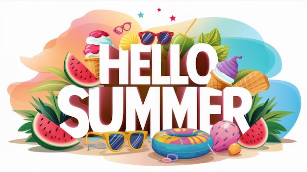 Hello Summer Greeting Card