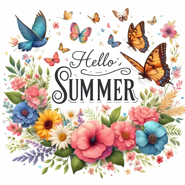 Hello summer illustration