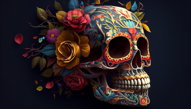 Helloween skull day of the dead