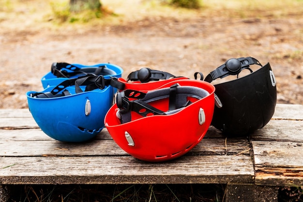 Helmets for rock climbing and mountaineering