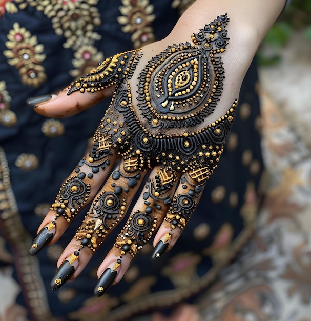 Henna Mehndi Intricate henna tattoo on hand artistic bride wedding style Henna Tattoo