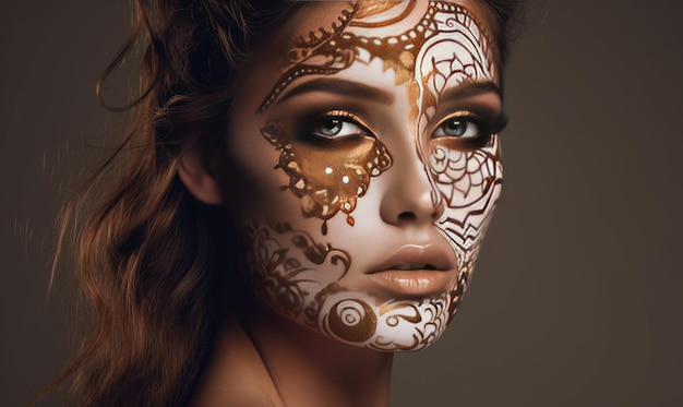 Her face became a canvas for intricate tattoolike designs that mesmerized Creating using generative AI tools