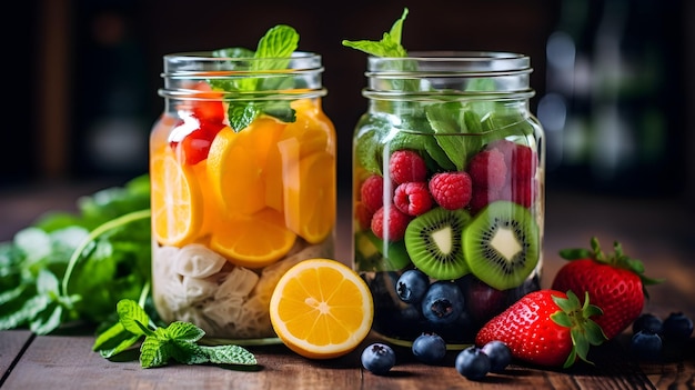 Herbal Fantasy with Fruit Slices Display