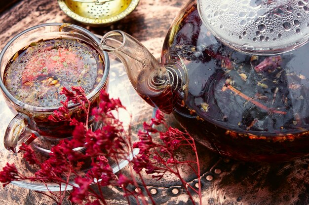 Herbal flower tea