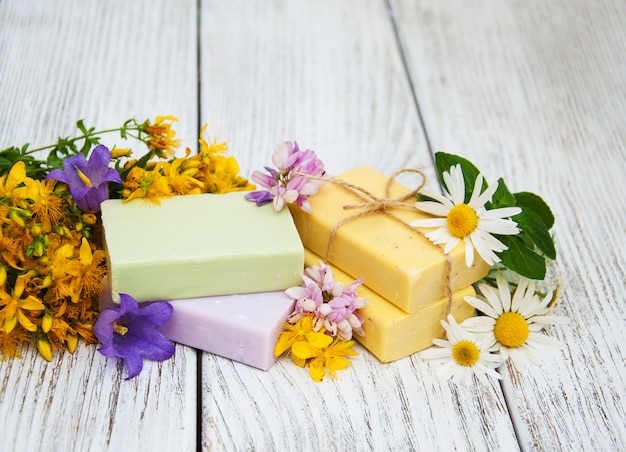 Herbal  treatment - camomile, tutsan and soap