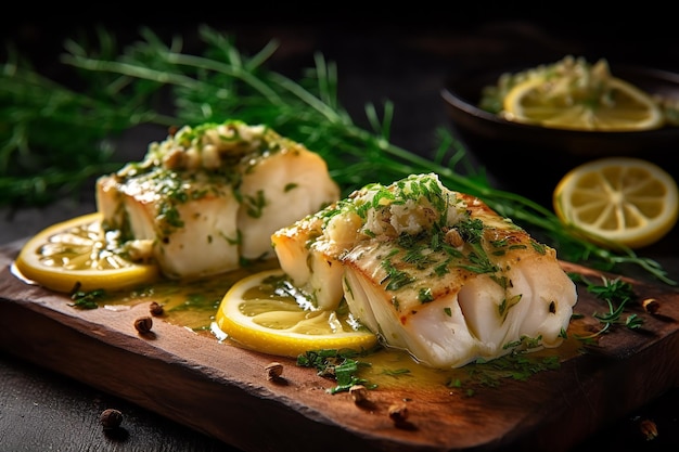 HerbInfused Delight Delectable Baked Cod with Zesty Lemon Accents