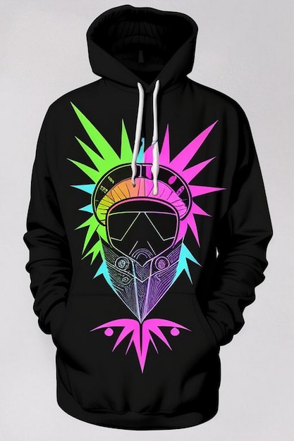 Photo here are some cool 3d mockup of black hoodie with streetwear designs