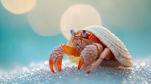 Hermit Crab isolated on cute background