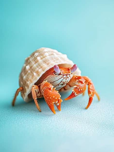 Hermit Crab isolated on cute background