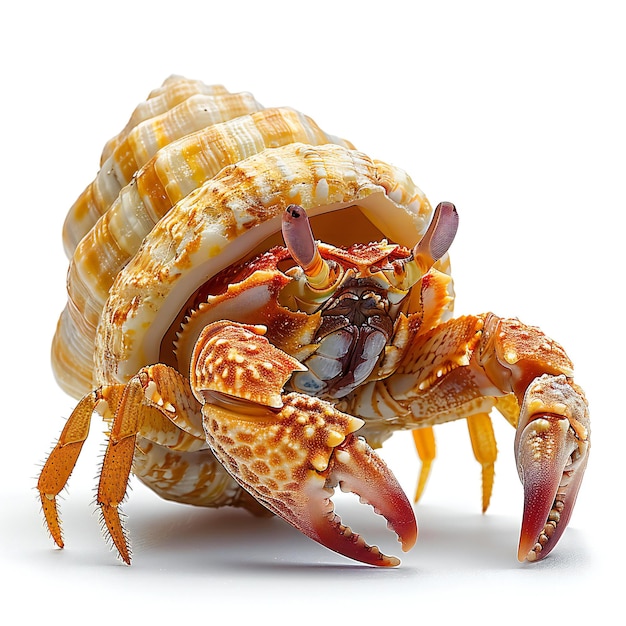 Hermit crab shell seashell isolated on white background