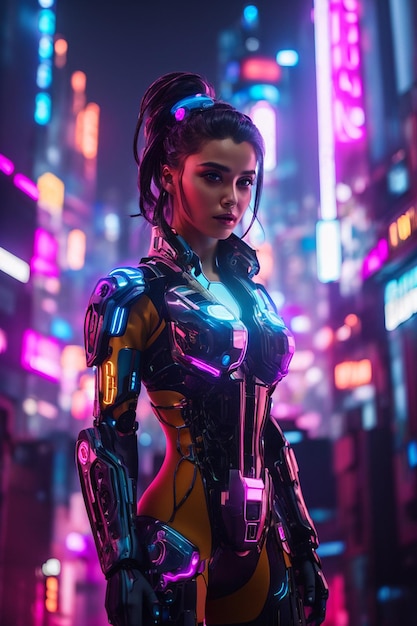 Heroes in the Cyberpunk Universe Strong Women of the Future