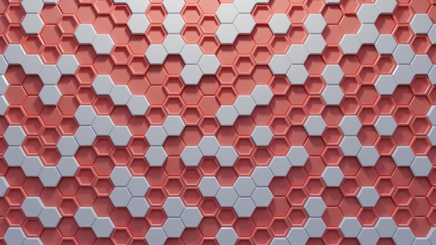 Hexagon abstract on living coral 