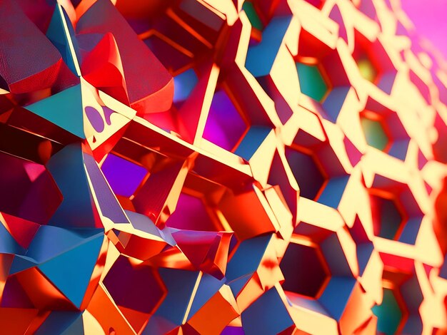 hexagon art hoe modern art cinema 4d rendering images