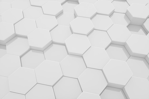 Hexagon Clean White Pattern Abstract Modern Background.